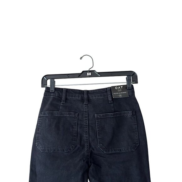 OAT New York Womens Button-Fly High-Rise Black Denim Jeans Size 25 NWT - Picture 9 of 13